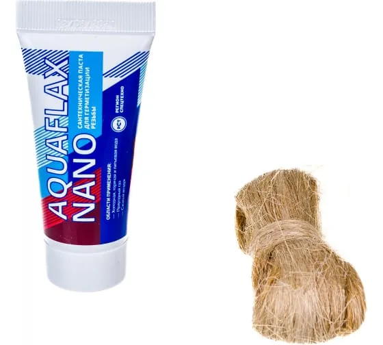 Паста уплотнительная Aguaflax nano, 30 г + лен ЕВРО, 15 г Паста уплотнительная Aguaflax nano, 30 г + лен ЕВРО, 15 г