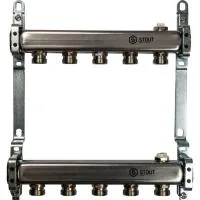 Коллекторная группа для отопления STOUT 0923 - 5 выходов Коллекторная группа для отопления STOUT 0923 - 5 выходов