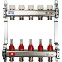 Коллекторная группа для теплого пола STOUT 0917 - 5 выходов Коллекторная группа для теплого пола STOUT 0917 - 5 выходов