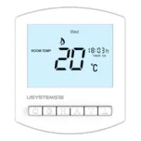 Цифровой термостат Usystems Slimline-E 230В с датчиком пола Цифровой термостат Usystems Slimline-E 230В с датчиком пола