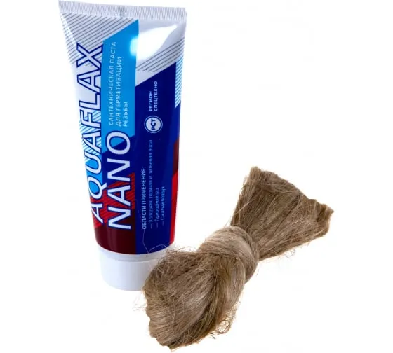 Паста уплотнительная Aguaflax nano, 270 г + лен ЕВРО, 40 г Паста уплотнительная Aguaflax nano, 270 г + лен ЕВРО, 40 г