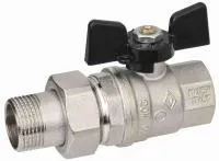 Кран шаровый американка внутренняя / наружная резьба, ручка бабочка Bugatti ARIZONA 1* (серия 626) Кран шаровый американка внутренняя / наружная резьба, ручка бабочка Bugatti ARIZONA 1* (серия 626)