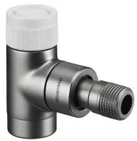 Кран под термоголовку для радиатора верхний угловой 1/2* Oventrop E матовая сталь Кран под термоголовку для радиатора верхний угловой 1/2* Oventrop E матовая сталь