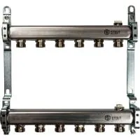 Коллекторная группа для отопления STOUT 0923 - 6 выходов Коллекторная группа для отопления STOUT 0923 - 6 выходов