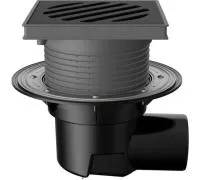 Трап регулируемый Fachmann T 615.1 PNsP 241x241 (горизонтальный выпуск, с прижимным фланцем, DN 110) Трап регулируемый Fachmann T 615.1 PNsP 241x241 (горизонтальный выпуск, с прижимным фланцем, DN 110)