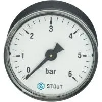 Манометр аксиальный Stout (корпус Ø 50 мм) SIM-0009-500608 Манометр аксиальный Stout (корпус Ø 50 мм) SIM-0009-500608