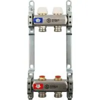 Коллекторная группа для отопления STOUT 0922 - 2 выхода Коллекторная группа для отопления STOUT 0922 - 2 выхода