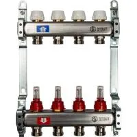 Коллекторная группа для теплого пола STOUT 0917 - 4 выхода Коллекторная группа для теплого пола STOUT 0917 - 4 выхода