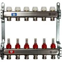 Коллекторная группа для теплого пола STOUT 0917 - 6 выходов Коллекторная группа для теплого пола STOUT 0917 - 6 выходов