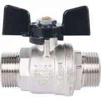 Кран шаровый наружная / наружная резьба, ручка бабочка Bugatti OREGON 1* (серия 327) Кран шаровый наружная / наружная резьба, ручка бабочка Bugatti OREGON 1* (серия 327)