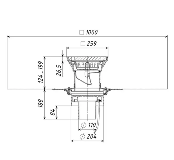 Трап уличный дворовый Татполимер ТП-616.110/B-Э Трап уличный дворовый Татполимер ТП-616.110/B-Э