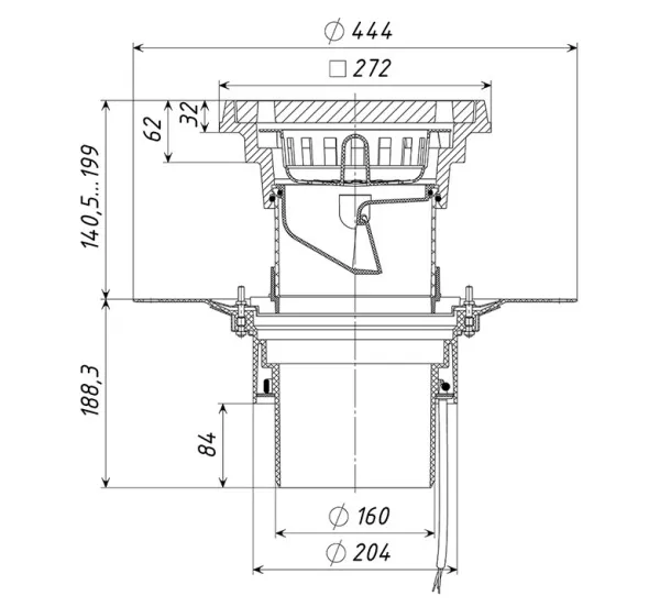 Трап уличный дворовый Татполимер ТП-616.1.160-Э Трап уличный дворовый Татполимер ТП-616.1.160-Э