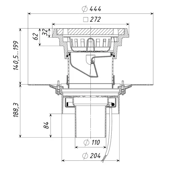 Трап уличный дворовый Татполимер ТП-616.1.110-Э Трап уличный дворовый Татполимер ТП-616.1.110-Э