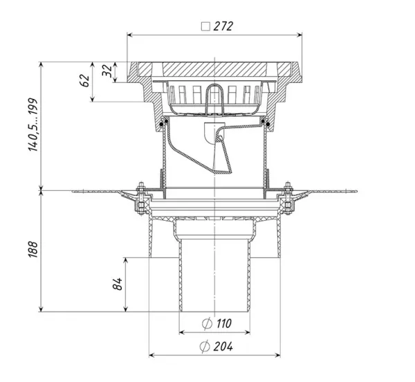 Трап уличный дворовый Татполимер ТП-616.1.110/B Трап уличный дворовый Татполимер ТП-616.1.110/B