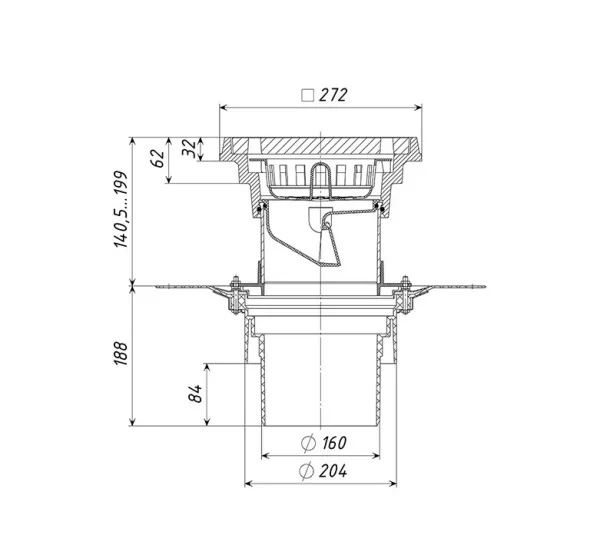 Трап уличный дворовый Татполимер ТП-616.160 Трап уличный дворовый Татполимер ТП-616.160