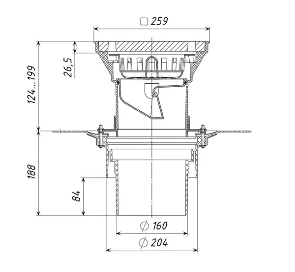 Трап уличный дворовый Татполимер ТП-616.1.160 Трап уличный дворовый Татполимер ТП-616.1.160